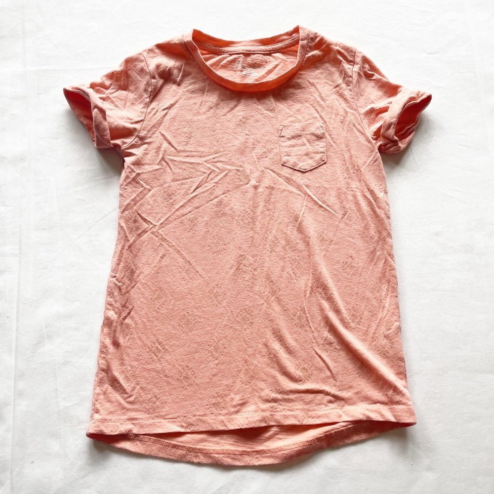 Cherokee Girls Peach Colored Short Sleeve Shirt size 7/8